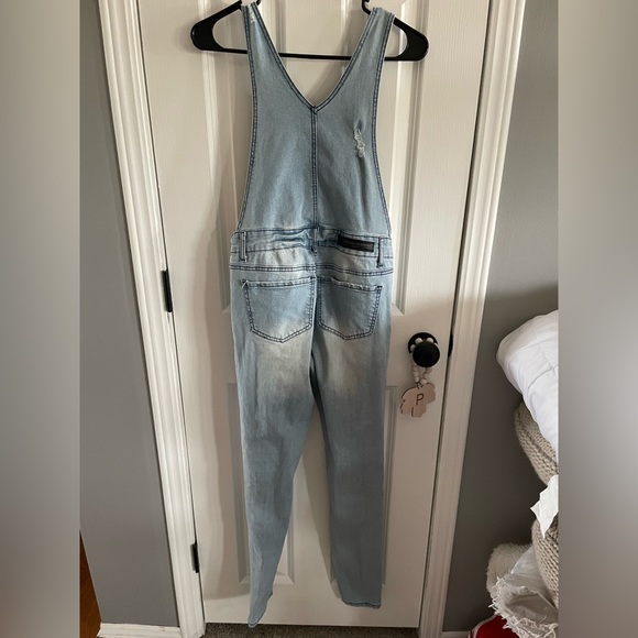 Rue 21 Twentyone Black Distressed Overalls - Picture 2 of 3